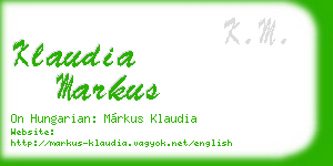 klaudia markus business card